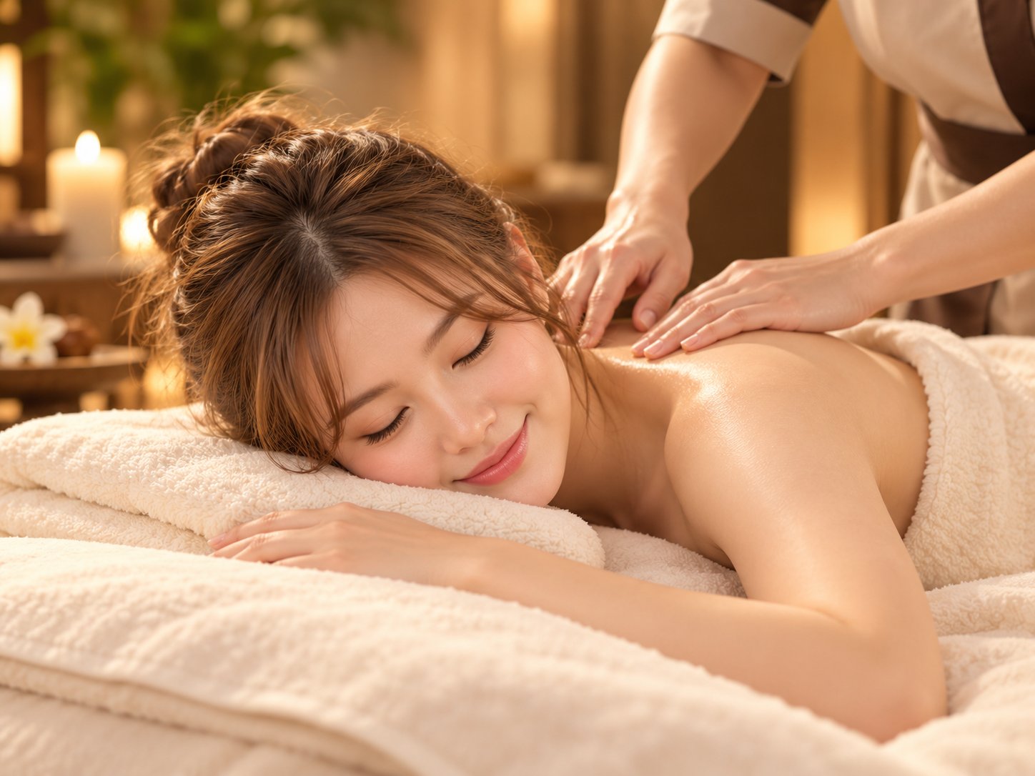 Mẹ sau sinh được massage